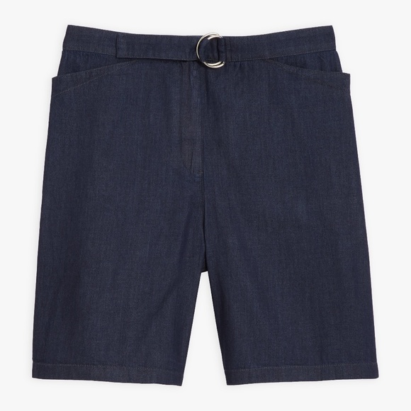 Brand new Agnes B blue lightweight denim Ylenia bermuda shorts fr36